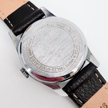 Lucerne Manual Wind Wristwatch - Black Dial - c.1970s - Working
