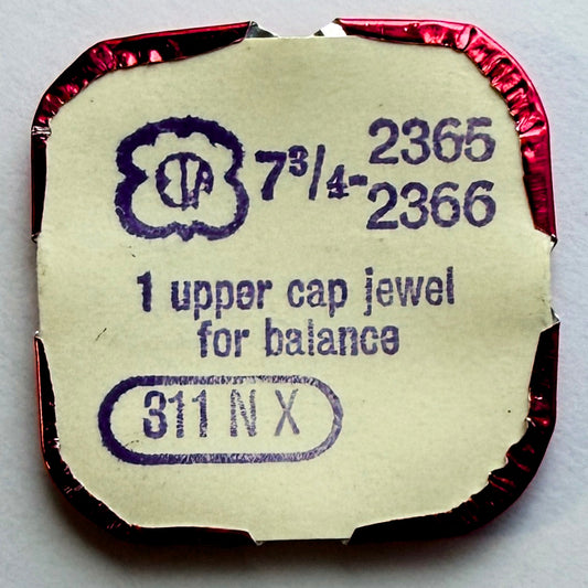 ETA 2365 / 2366 - Upper Cap Jewel For Balance - 311 NX