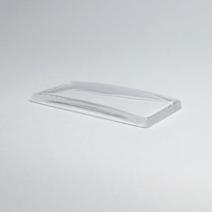 Rectangle - Bottom Edge Curved (Long Sides) - G-S Flexo Acrylic Watch Crystals - Vintage New Old Stock