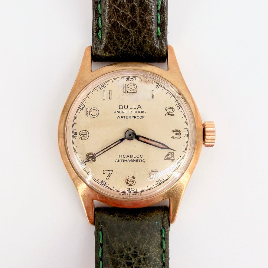Vintage Bulla Ancre 17 Rubis Wristwatch – 17 Jewel Swiss – Repair Project