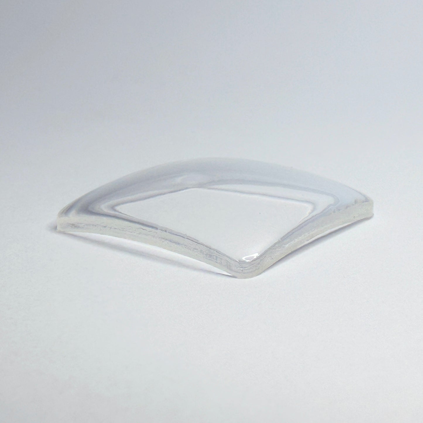 Rectangle - Bottom Edge Curved (Both Sides) - G-S Flexo Acrylic Watch Crystals - Vintage New Old Stock