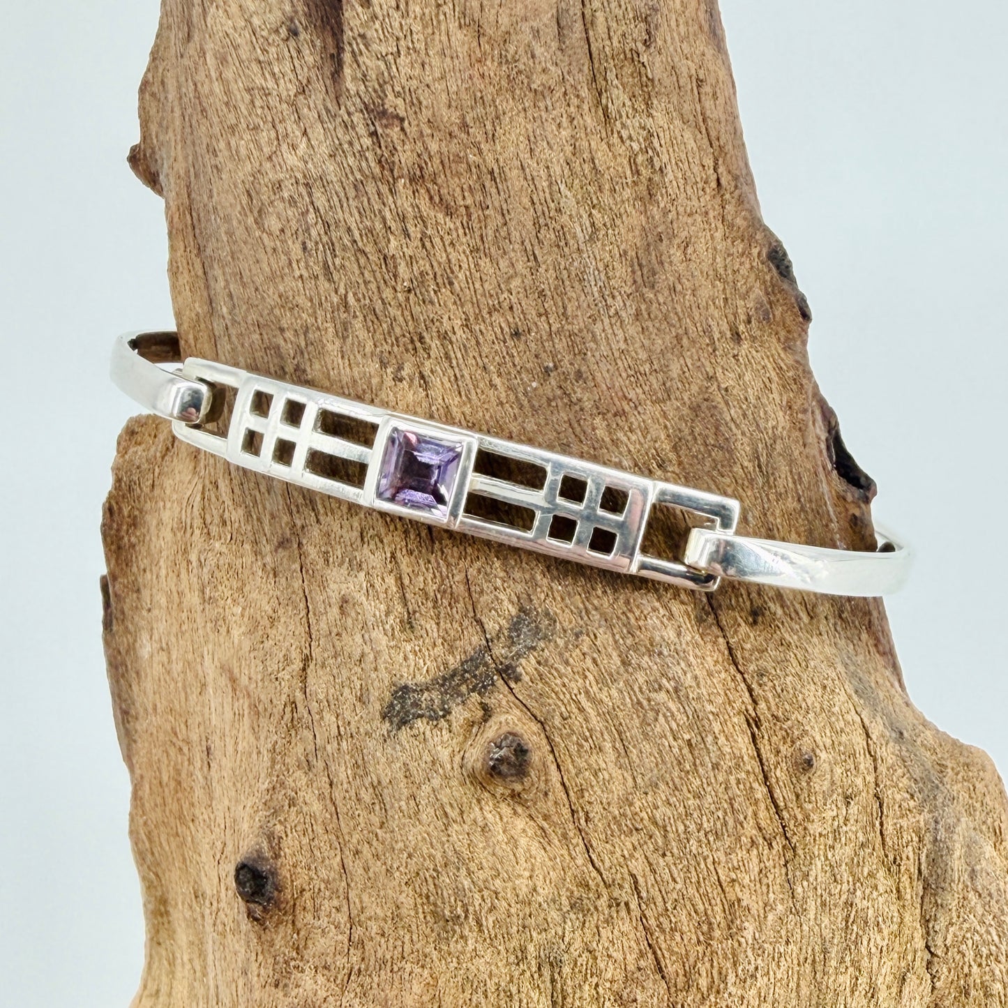 Vintage Kit Heath Sterling Silver & Amethyst Bangle – Edinburgh 1998