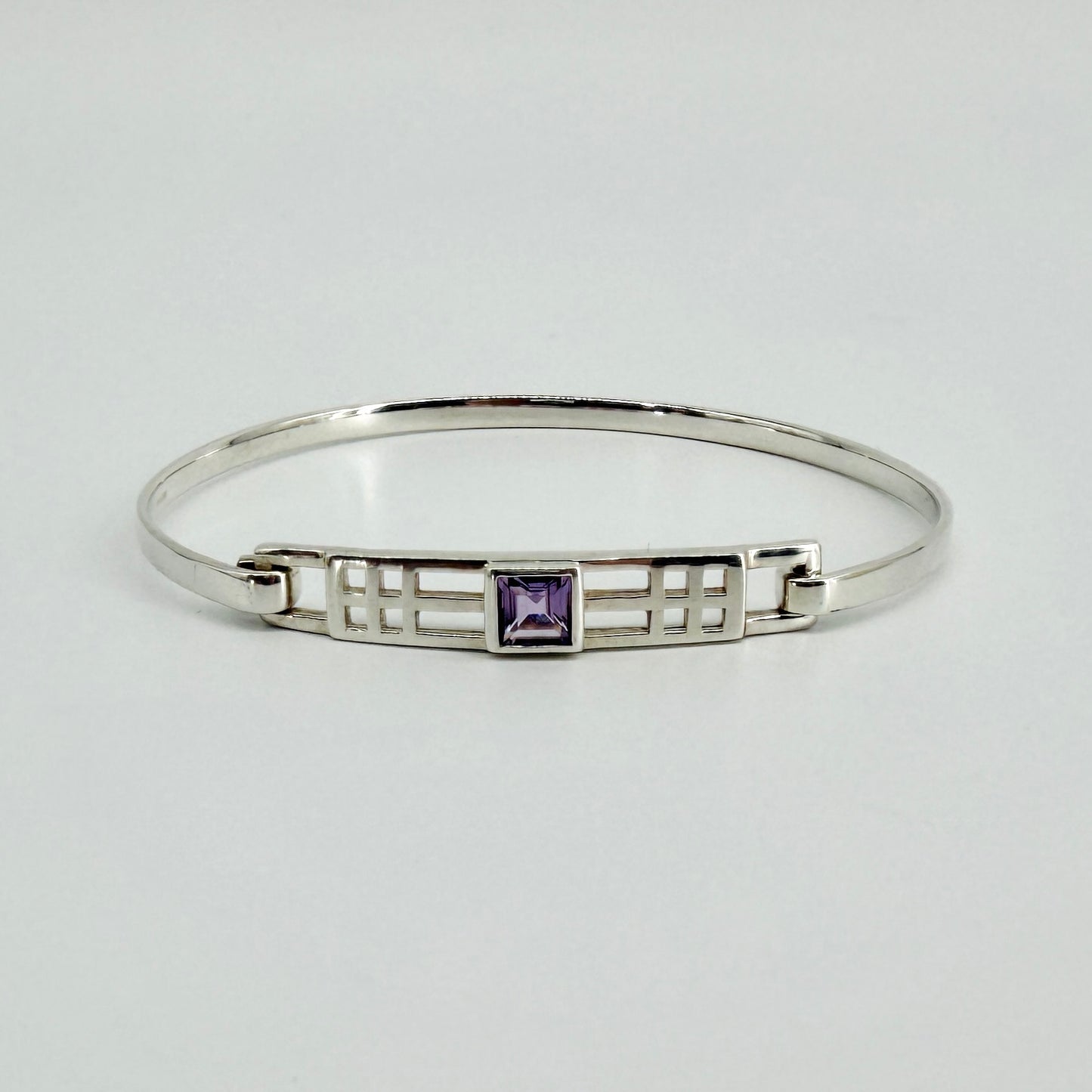 Vintage Kit Heath Sterling Silver & Amethyst Bangle – Edinburgh 1998