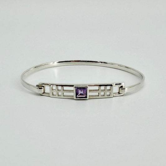 Vintage Kit Heath Sterling Silver & Amethyst Bangle – Edinburgh 1998