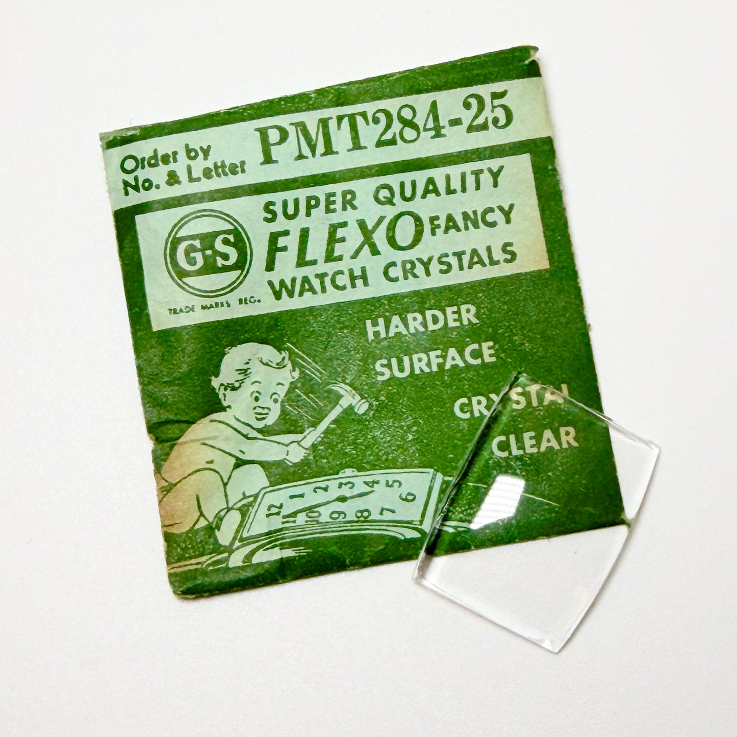 Tonneau / Barrel (PMT Series) - Bottom Edge Curved (Both Sides) - G-S Flexo Acrylic Watch Crystals - Vintage New Old Stock