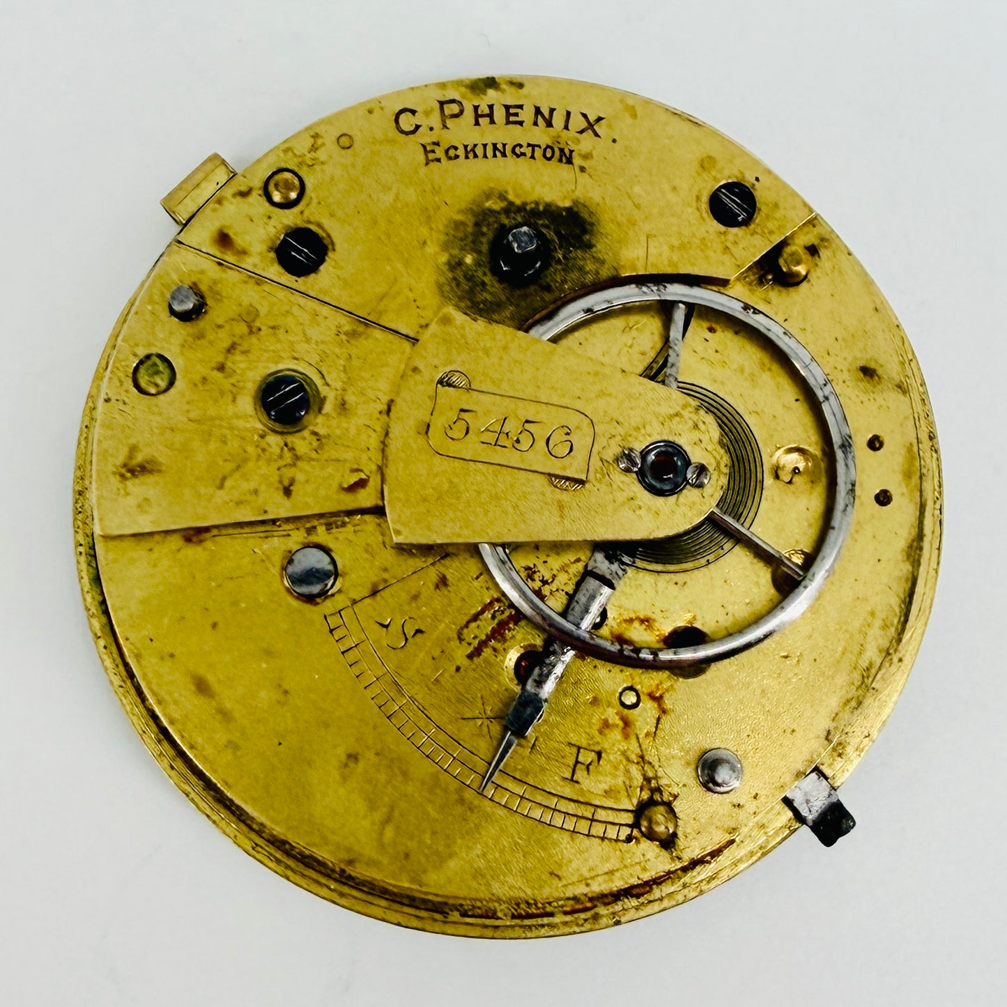 Antique Pocket Watch Movement - C. Phenix - 46.6mm - Spares Repair