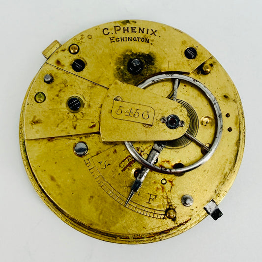 Antique Pocket Watch Movement - C. Phenix - 46.6mm - Spares Repair