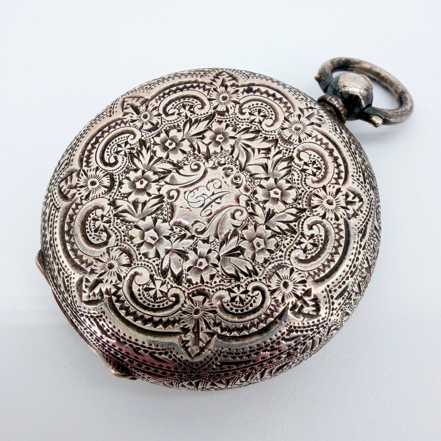Antique Swiss Silver Cased Pocket Watch - Working