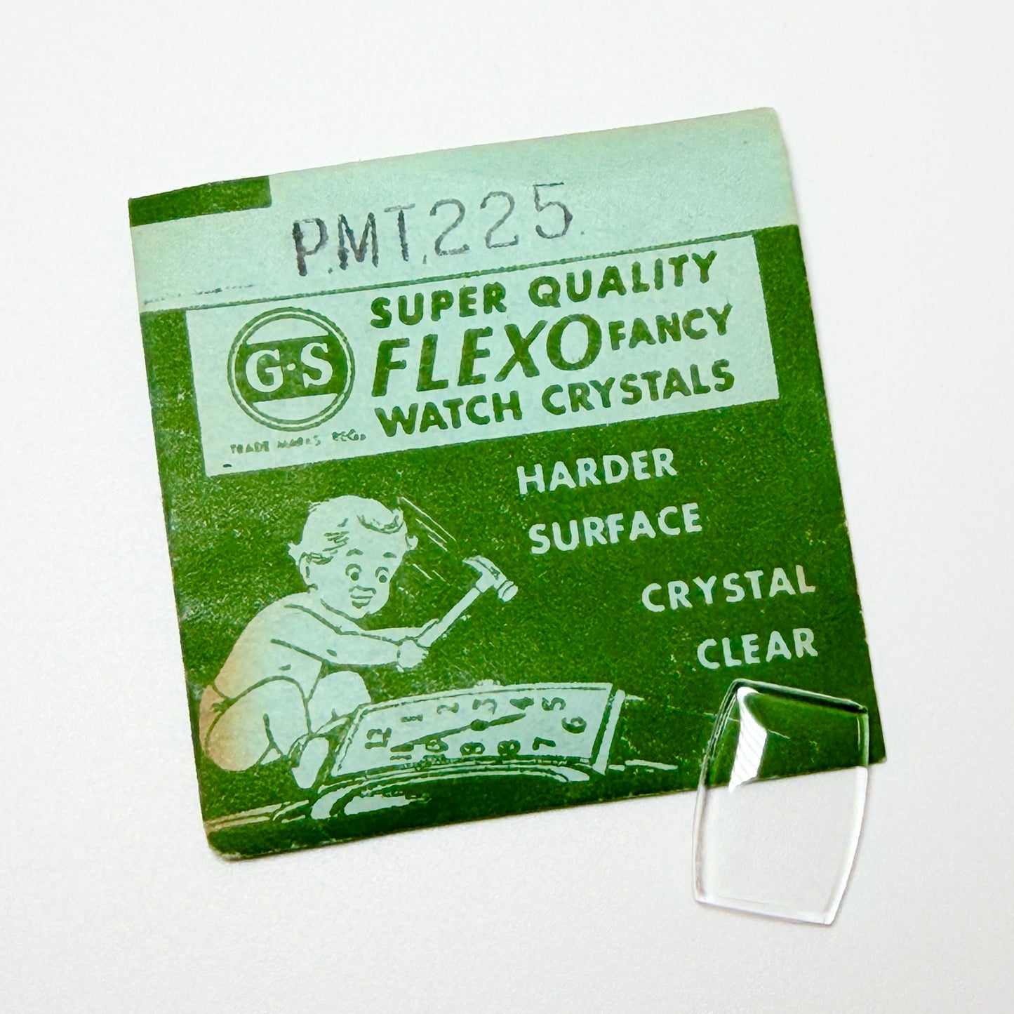 Tonneau / Barrel (PMT Series) - Bottom Edge Curved (Short Sides) - G-S Flexo Acrylic Watch Crystals - Vintage New Old Stock