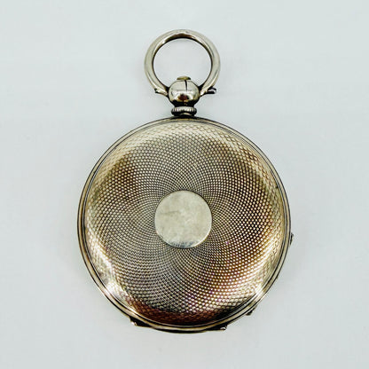 Antique Silver Cased Pocket Watch - Key Wound - Working