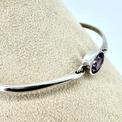 Kit Heath 925 Sterling Silver Amethyst Bangle – Edinburgh Hallmark