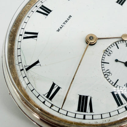 Antique Waltham "Royal" Pocket Watch - 1903 Movement - 1925 Silver Dennison Case - Working