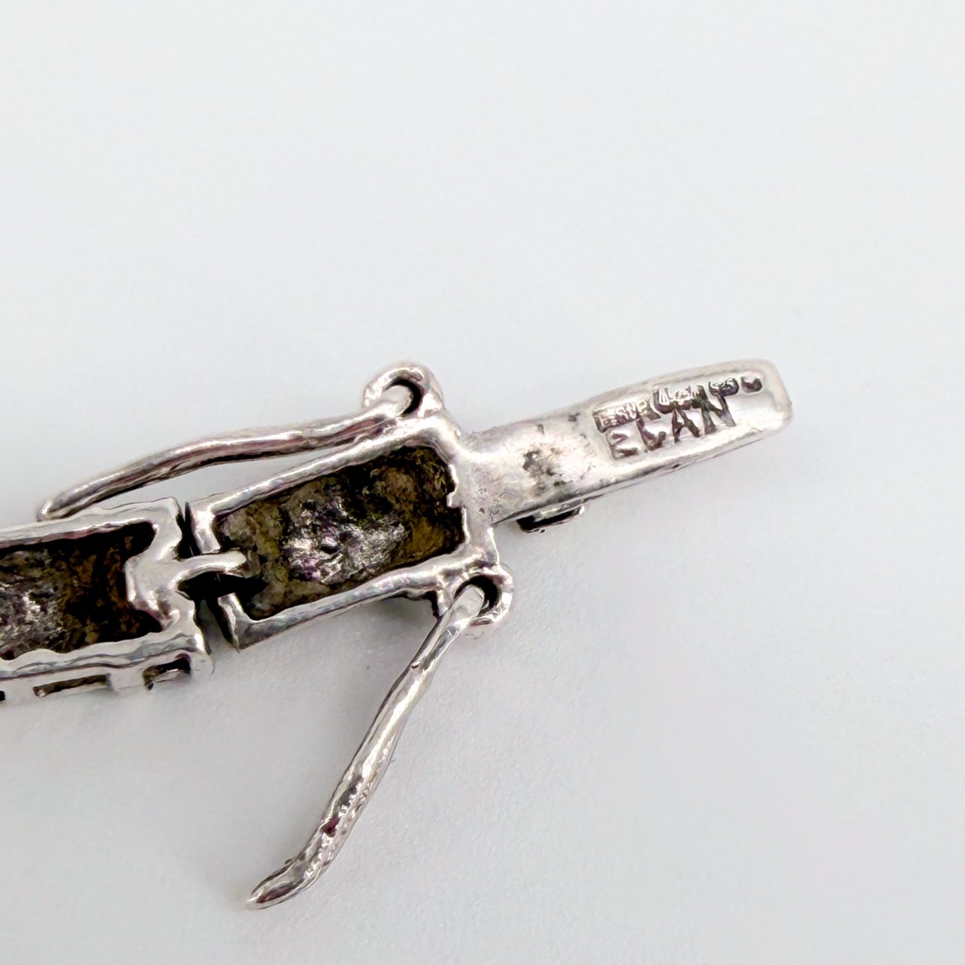 Vintage Silver and Clear Stone Bracelet, Hallmarked Sheffield - image 6