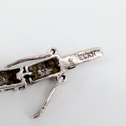 Vintage Silver and Clear Stone Bracelet, Hallmarked Sheffield - image 6