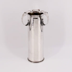 Vintage Artillery Shell Silver Plated Vase – 210mm Tall