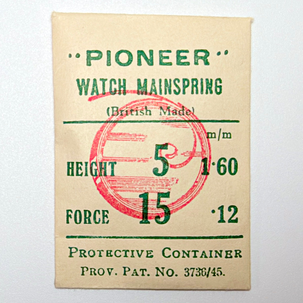 Pioneer Mainspring - H 1.6 mm × T 0.12 mm - image 1