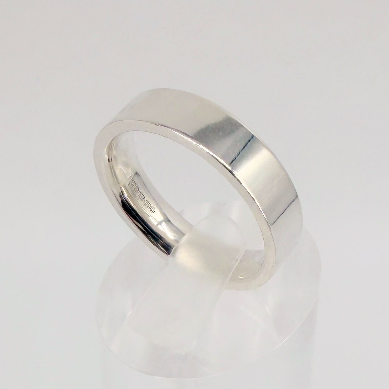 Brand New 925 Sterling Silver Wedding Ring, Size R, Hallmarked, Easy Fit - image 6