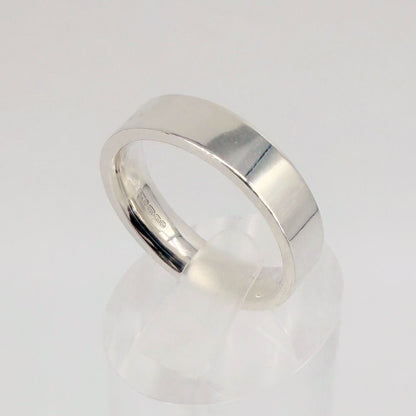 Brand New 925 Sterling Silver Wedding Ring, Size R, Hallmarked, Easy Fit - image 6
