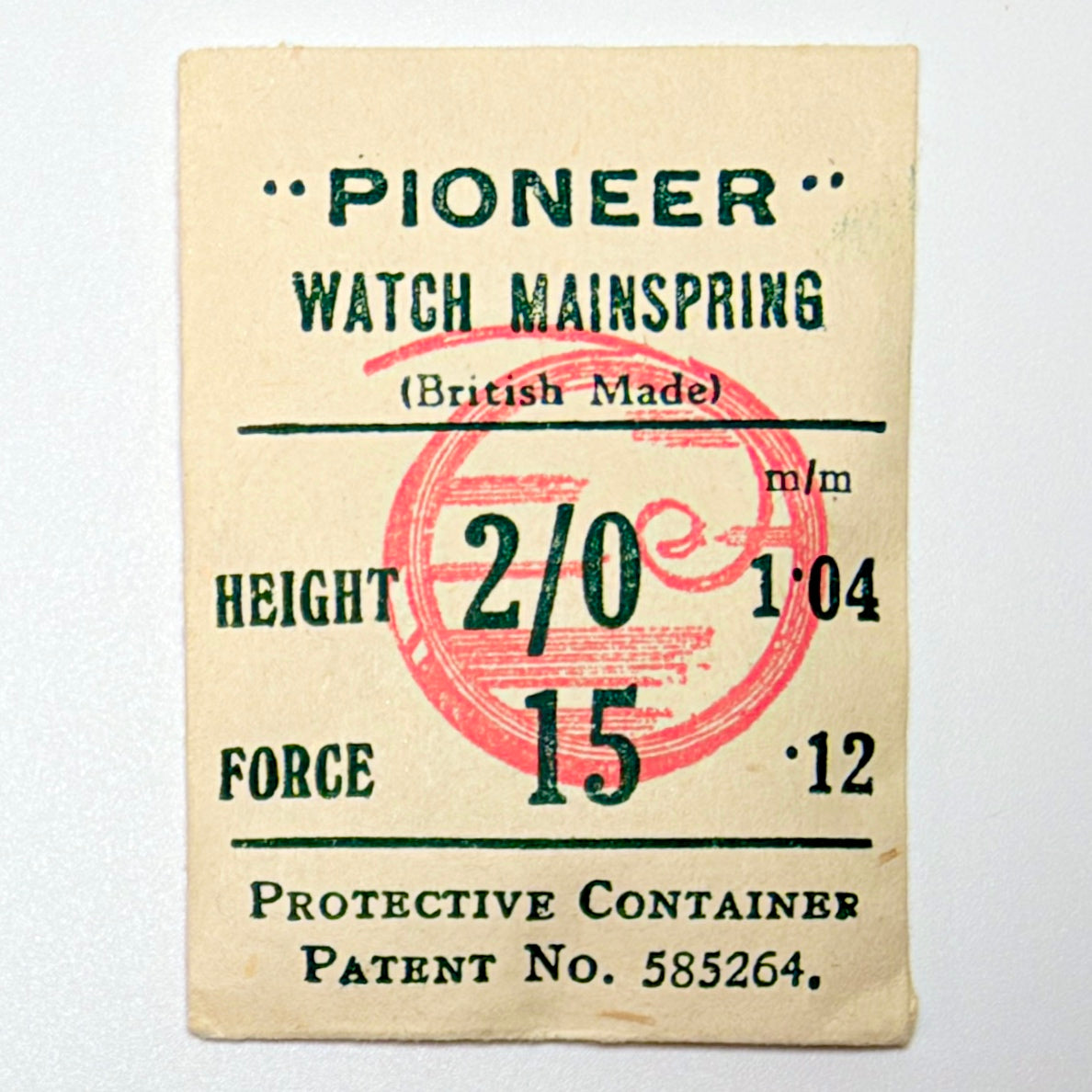 Pioneer Mainspring - H 1.04 mm × T 0.12 mm - image 1