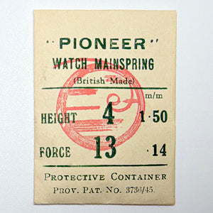 Pioneer Mainspring - H 1.5 mm × T 0.14 mm