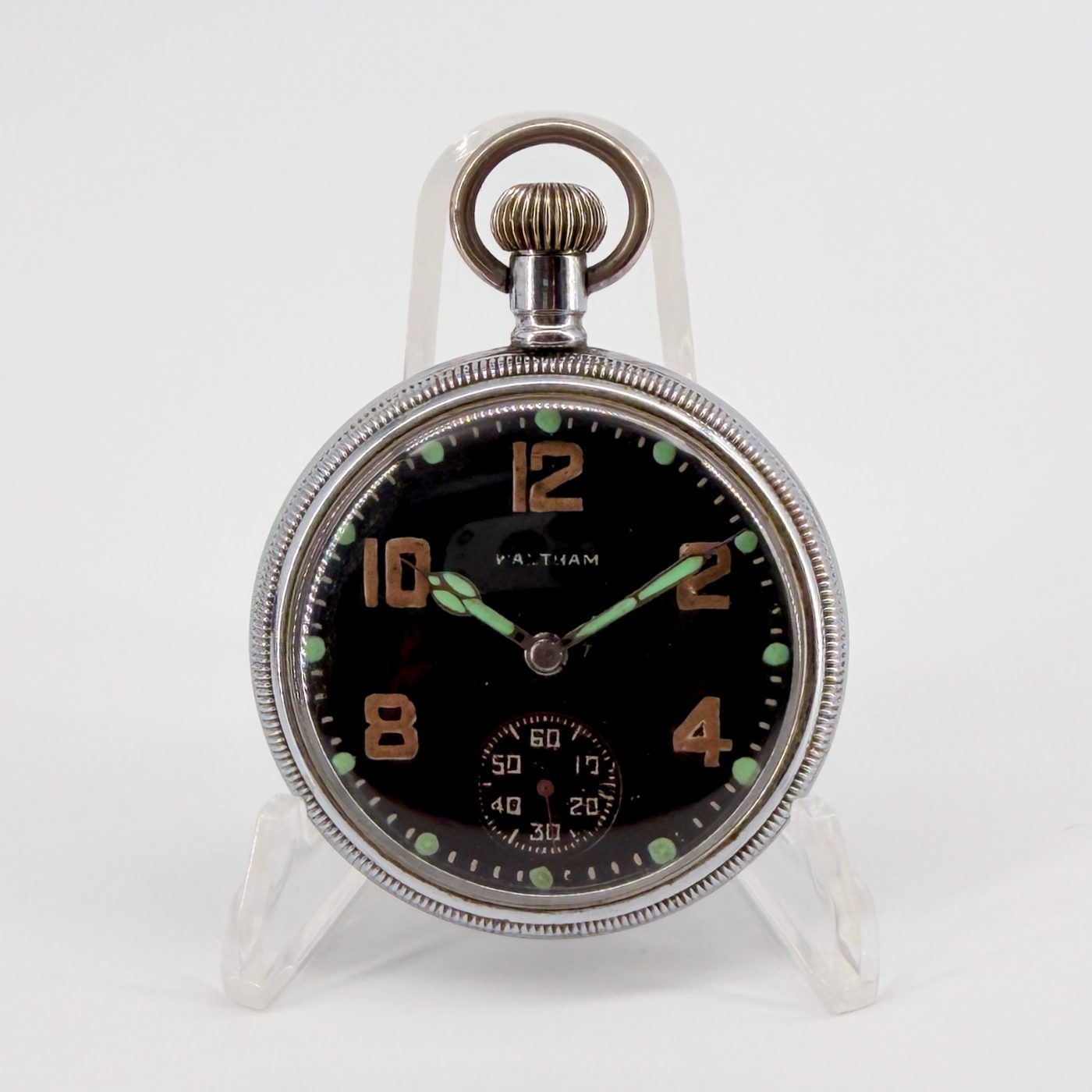 Waltham 16s Model 1908 Military Pocket Watch – c.1944, USA, 9Jewels, Adjusted - image 3