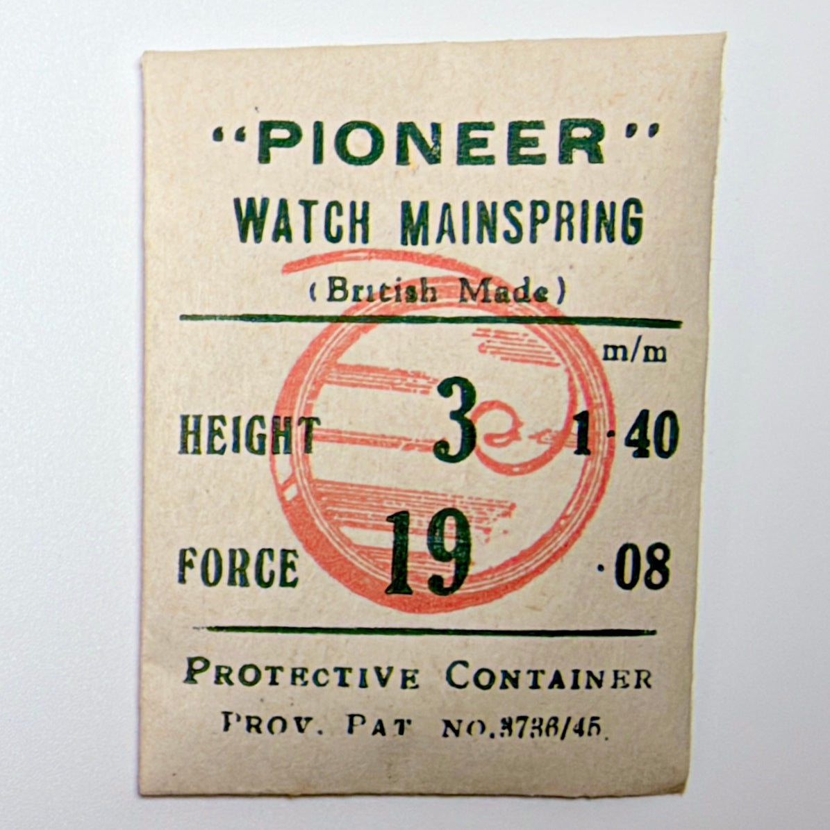 Pioneer Mainspring - H 1.4 mm × T 0.08 mm - image 1