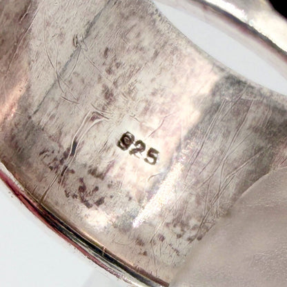 Vintage Sterling Silver Spinner Ring – Wide Band, UK T 1/2 - image 7