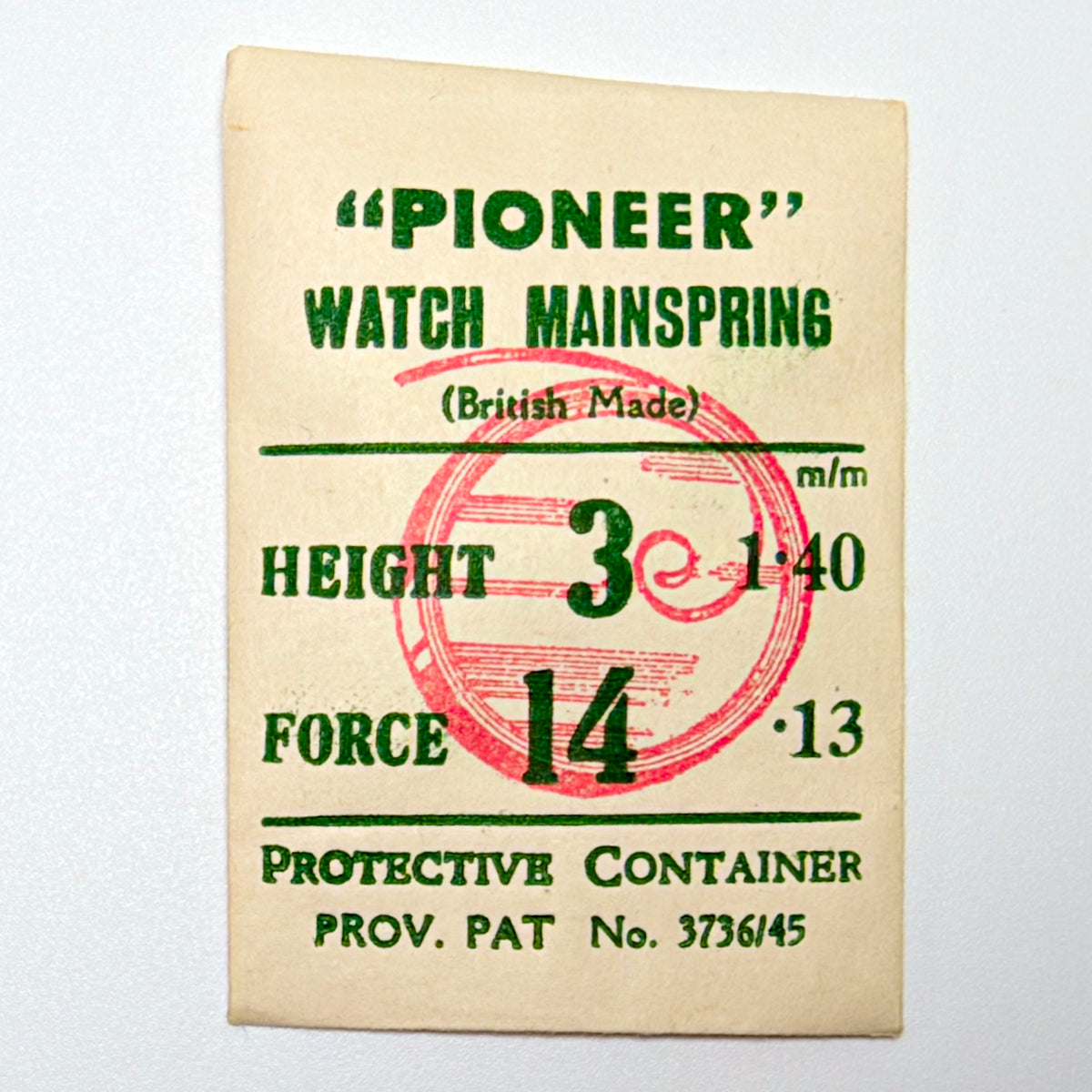 Pioneer Mainspring - H 1.4 mm × T 0.13 mm - image 1