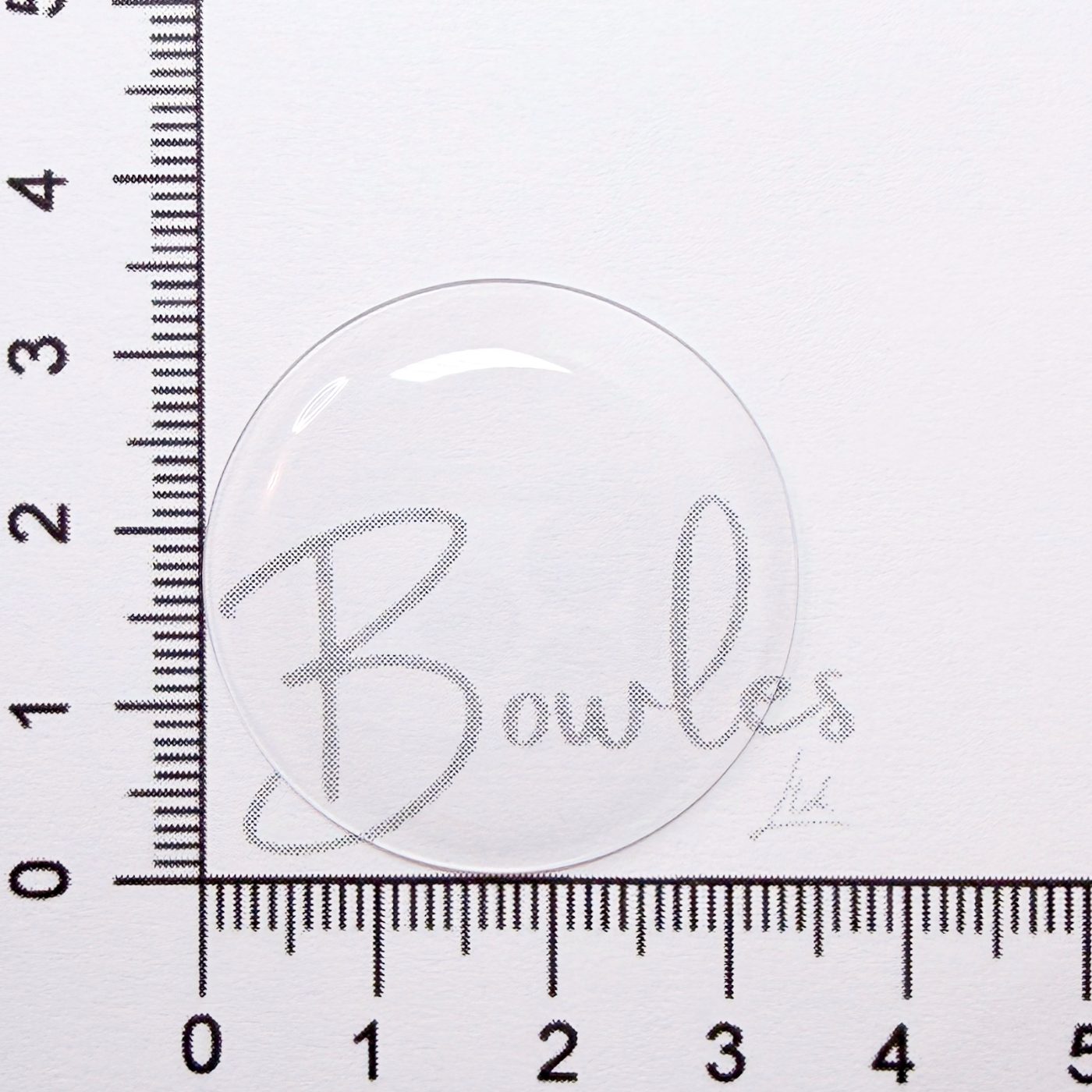33.8mm Round Medium Dome Mineral Glass Watch Crystal - Antique New Old Stock - image 1