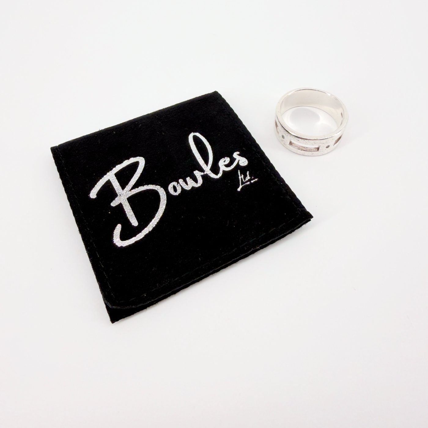Vintage Kit Heath Sterling Silver & Diamond Ring, London Hallmark, UK Size T - image 2