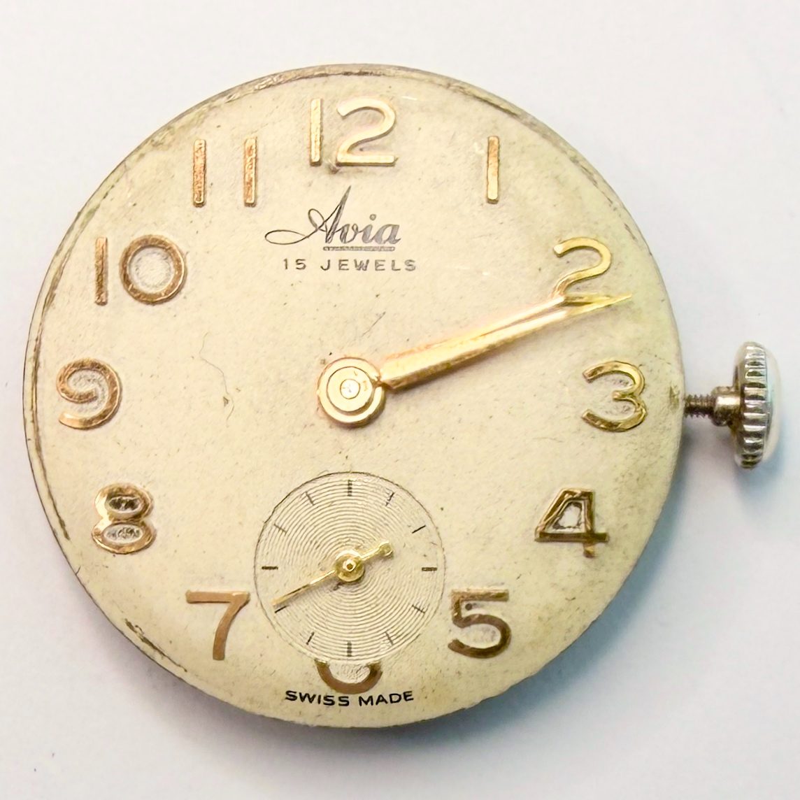 Avia AS 1123/1124 Watch Movement 23.65mm – Partially Working - image 2