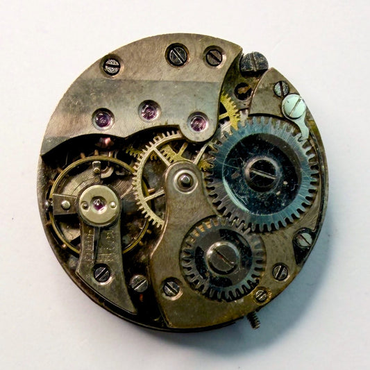 Antique Swiss Watch Movement 24.8mm – Partially Working, Balance OK - image 1
