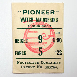 Pioneer Mainspring - H 1.9 mm × T 0.22 mm
