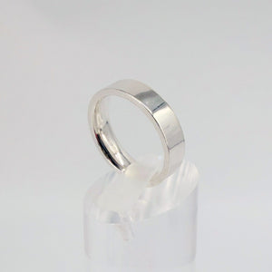 Brand New 925 Sterling Silver Wedding Ring, Size R, Hallmarked, Easy Fit