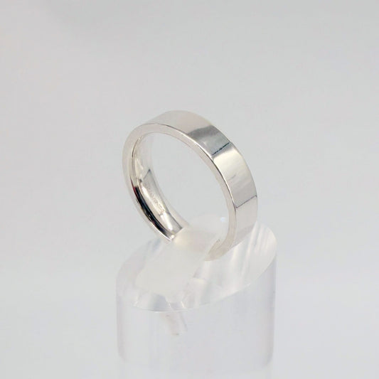 Brand New 925 Sterling Silver Wedding Ring, Size R, Hallmarked, Easy Fit - image 1