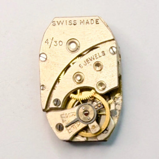 AS 4/30 Swiss Manual Watch Movement – 6 Jewels, 12.9 x 19.5mm For Repair/Project - image 1