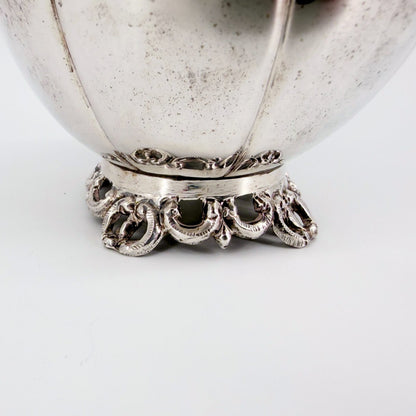 Antique Silver Bowl with Ornate Foot, Base Stamped Silver, 93mm - image 10