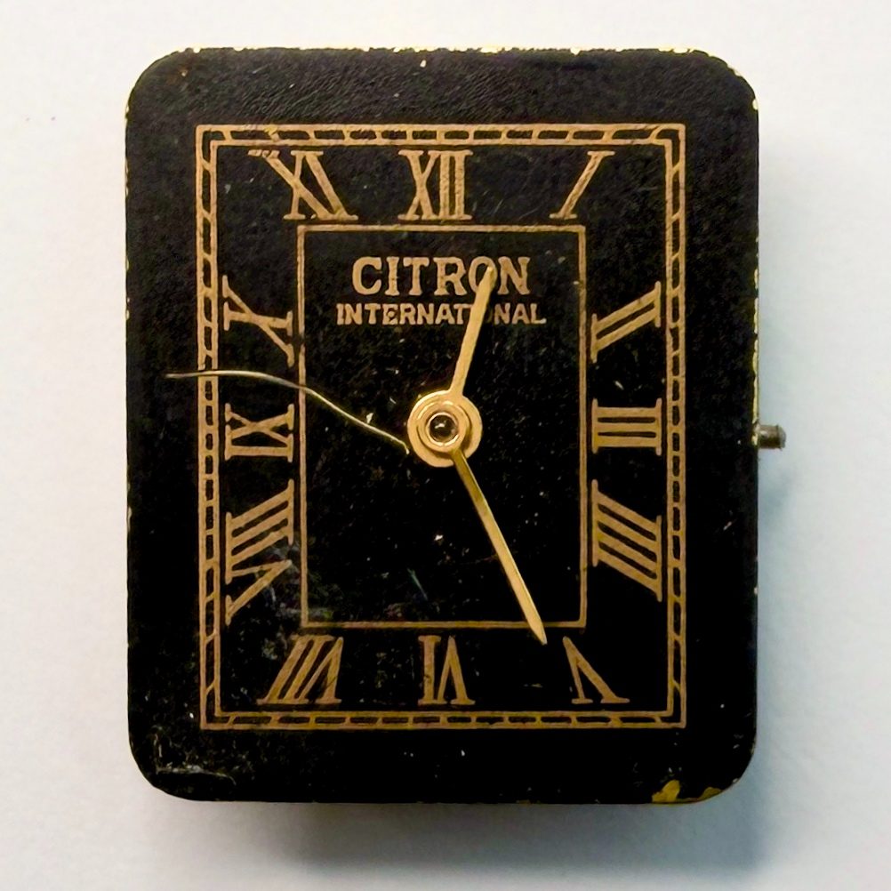 Citron International Rectangular Watch Movement – 20.75 x 17.78mm – Working, Ste - image 1