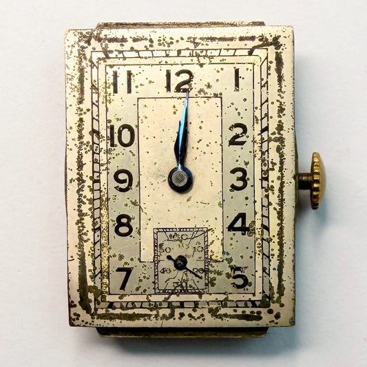 SWAN Rectangular Watch Movement 26.4mm x 19.9mm – Partially Working with Stem - image 2