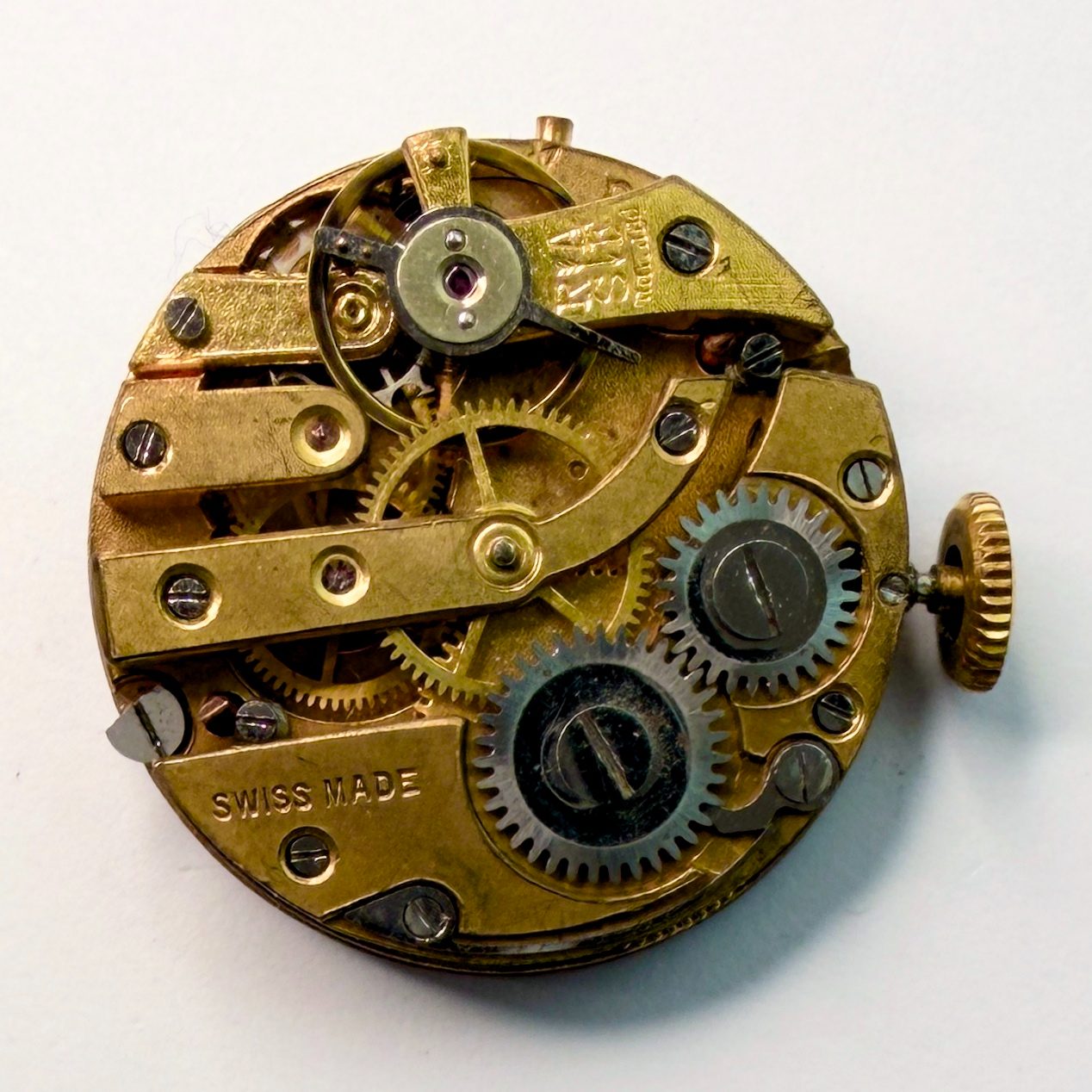 Swiss Made 24.9mm Stem Wound Pin Set Watch Movement – Working Condition - image 1