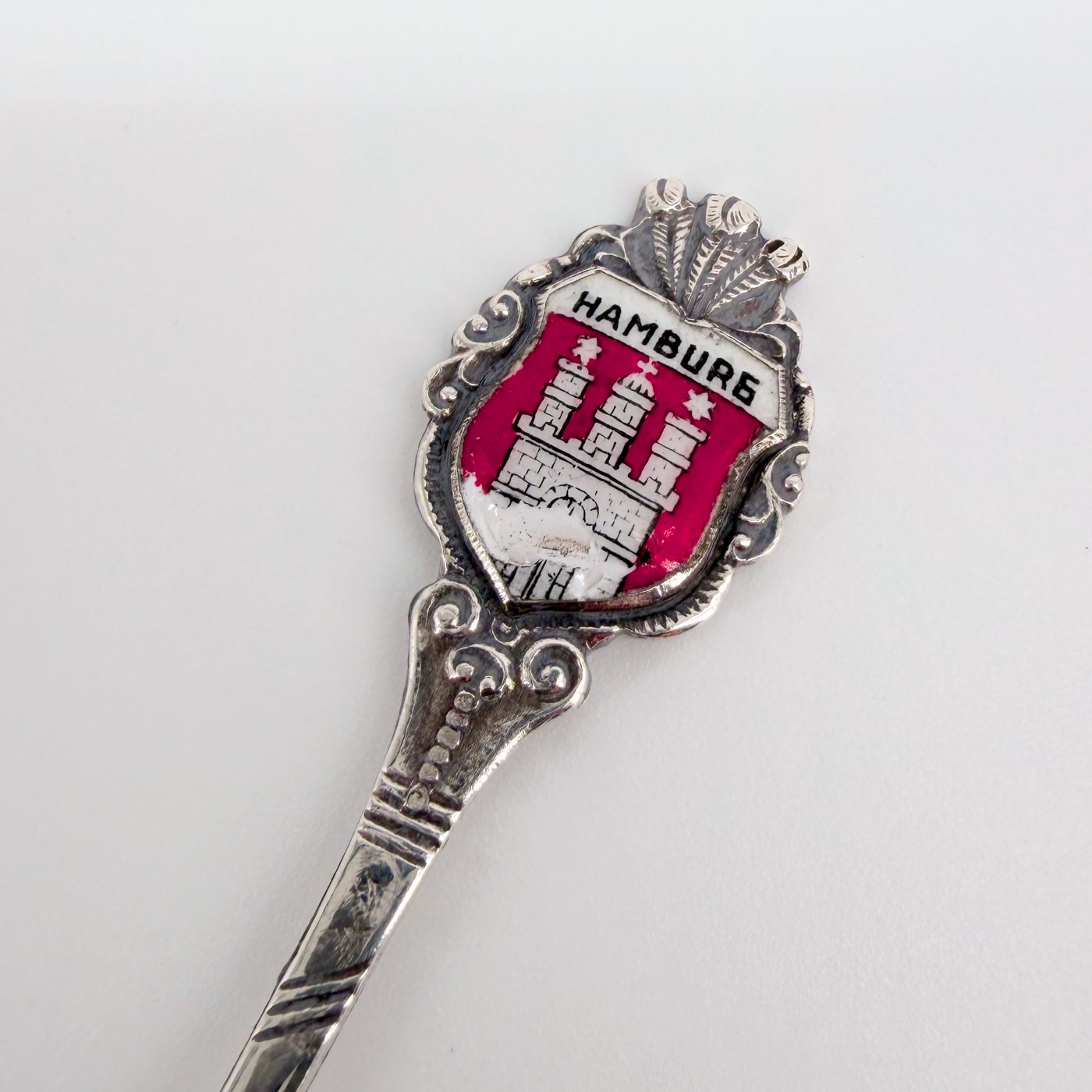Antique German Silver Hamburg Souvenir Teaspoon - image 5