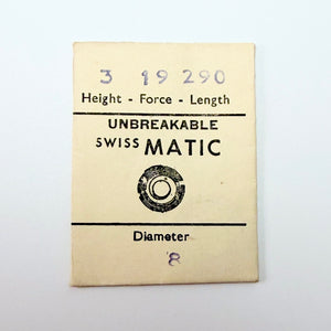 Swiss Matic Mainspring - H 1.4 × T 0.08 × L 290 × D 8 mm