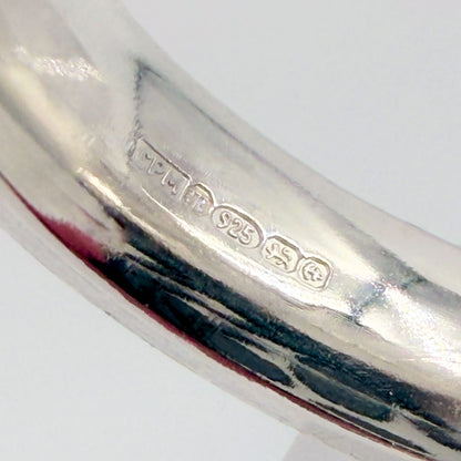 Brand New 925 Sterling Silver Wedding Ring, Size R, Hallmarked, Easy Fit - image 7