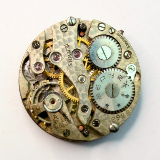 Bernex 15 Jewel Swiss Watch Movement, 23.6mm – For Spares or Repair - image 1