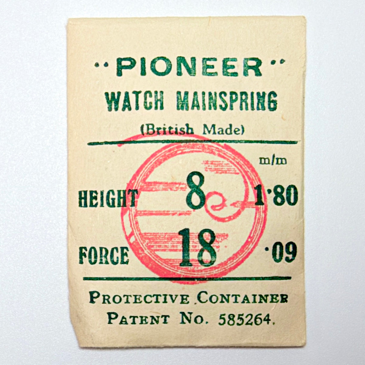 Pioneer Mainspring - H 1.8 mm × T 0.09 mm - image 1