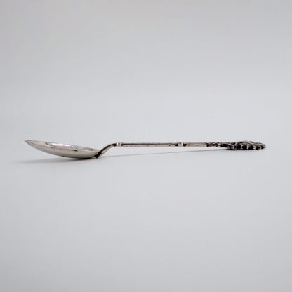 Austrian 835 Silver Tea Spoon, Linz Assay, Heraldic Eagle Finial, c.20th Century - image 4