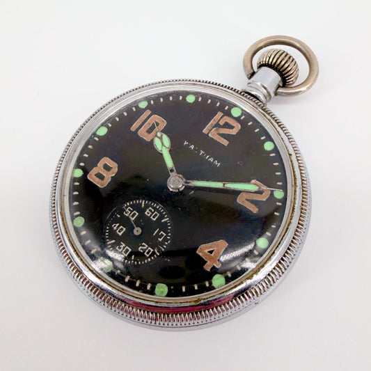 Waltham 16s Model 1908 Military Pocket Watch – c.1944, USA, 9Jewels, Adjusted - image 4