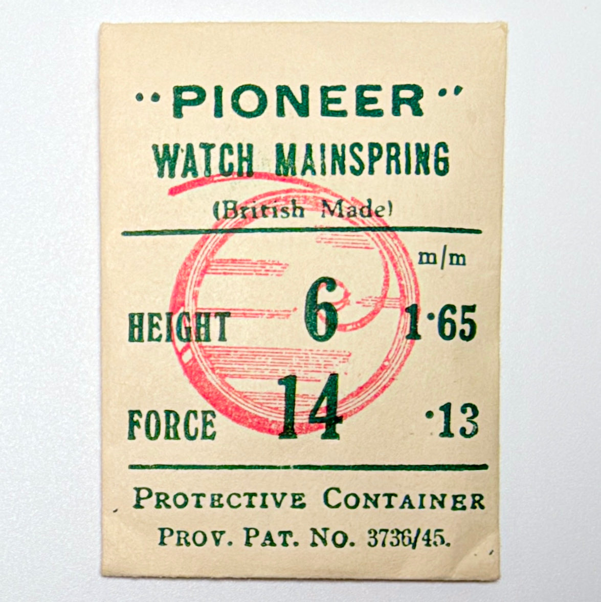 Pioneer Mainspring - H 1.65 mm × T 0.13 mm - image 1