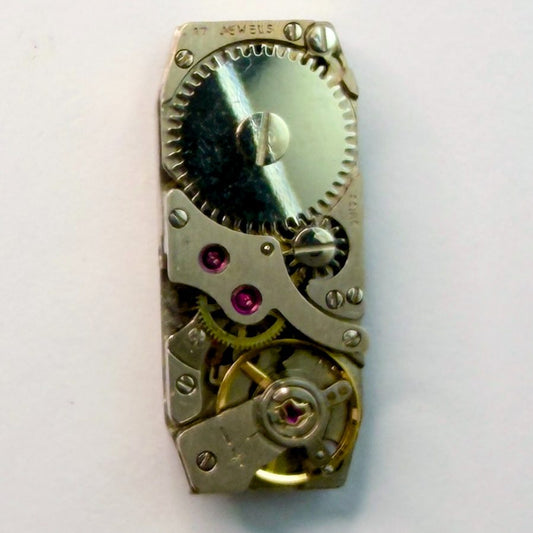 FHF 59-21 Accurist Watch Movement, 17 Jewels, Rectangular, Working – For Repair/ - image 1