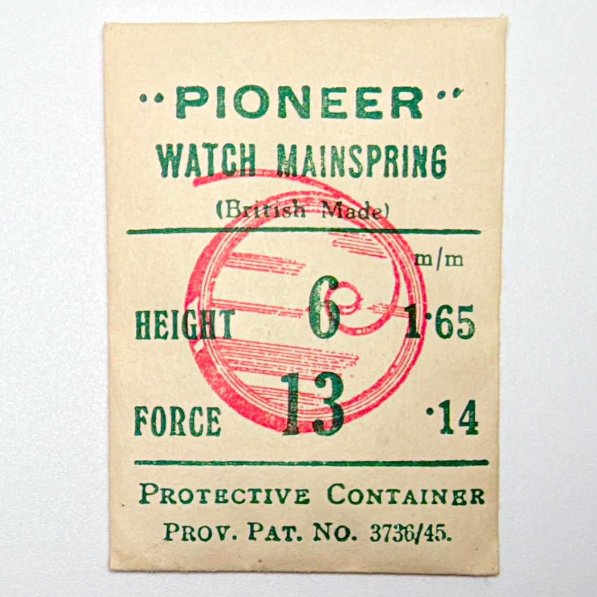 Pioneer Mainspring - H 1.65 mm × T 0.14 mm - image 1
